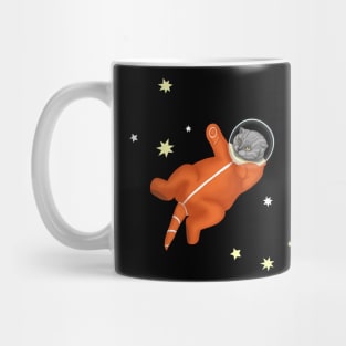 Space cat. Cat astronaut. Cat in an orange spacesuit Mug